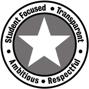 United Colleges Group Star Values Logo - Student Focused, Transparent, Ambitions and Respectful